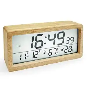 Holz-Wecker muenfly Wecker Digital Holz, Digitaluhr 14.5 x 5.5cm