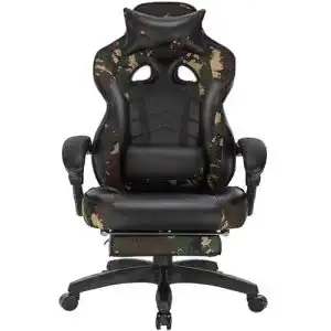 Woltu-Gaming-Stuhl WOLTU mit Kopfstütze und Lendenkissen
