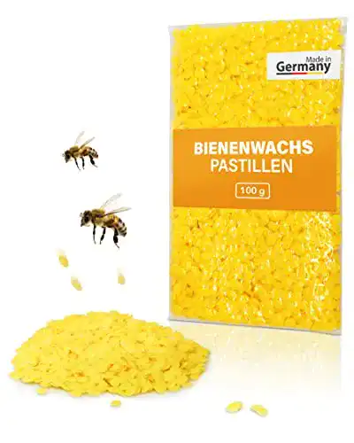 Bienenwachs dakamilech 100% Reine Pastillen, (100 Gramm, Gelb)