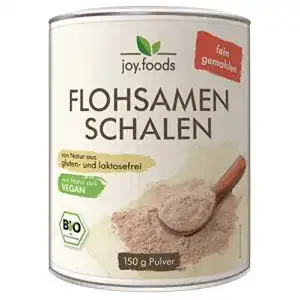 Flohsamen joy.foods Bio schalenpulver, fein gemahlen, 150 g