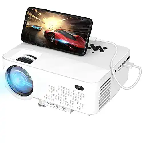 Beamer günstig TOPVISION Mini Beamer mit Screen Mirroring