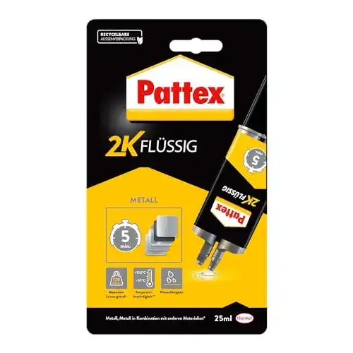 Flüssigmetall Pattex Kraft-Mix Metall, metallfarben aushärtend