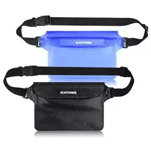 Wasserdichte Bauchtasche ECCHTPOOWER, 2 Stück schwarz+blau