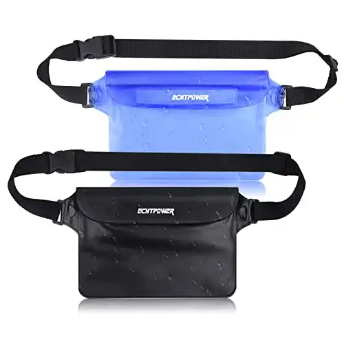 Wasserdichte Bauchtasche ECCHTPOOWER, 2 Stück schwarz+blau