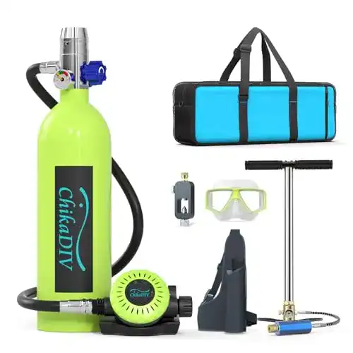 Mini-Tauchflasche CHIKADIV C400 Mini Tauchflasche C5 Green