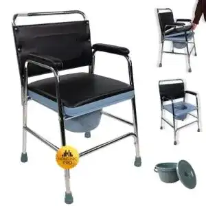 Toilettenstuhl Mobiclinic, Velero, rutschfest, mit Deckel, gepolstert