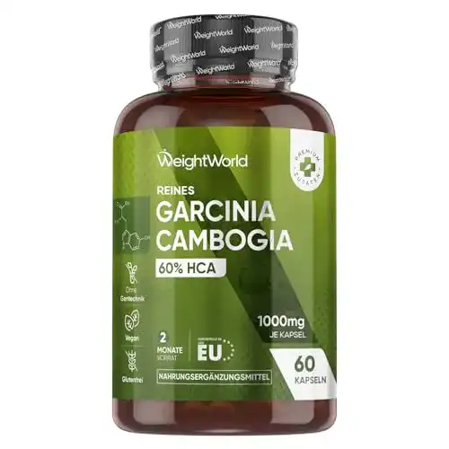Garcinia Cambogia WeightWorld Kapseln 1000mg – Pure Garcinia