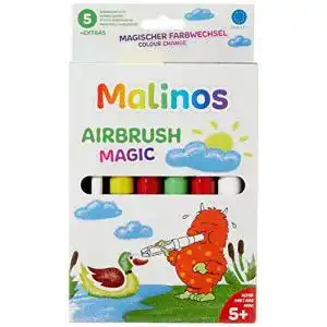 Pustestifte MALINOS 300965 Stifte Airbrush Magic 5+1, 6 Stück