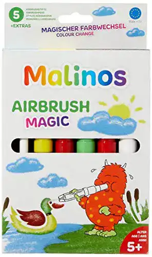 Pustestifte MALINOS 300965 Stifte Airbrush Magic 5+1, 6 Stück