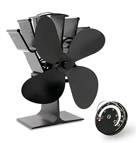 Ofenventilator AcornSolution 4-Blatt-Heizlüfter wärmebetrieben