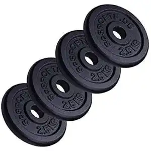 Hantelscheiben ScSPORTS 10 kg -Set, 4X 2,5 kg, Gusseisen Gewichte
