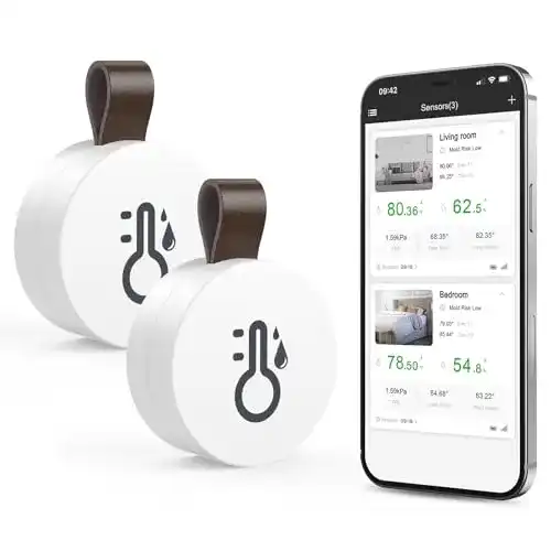 Die beste Bluetooth-Thermometer ORIA, 2 Stück kabellos 2026 Test Bestseller Bluetooth-Thermometer ORIA, 2 Stück kabellos