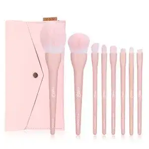 Pinselset MSQ 8 Stück Puder Lidschatten Pink Make-up Pinsel Set
