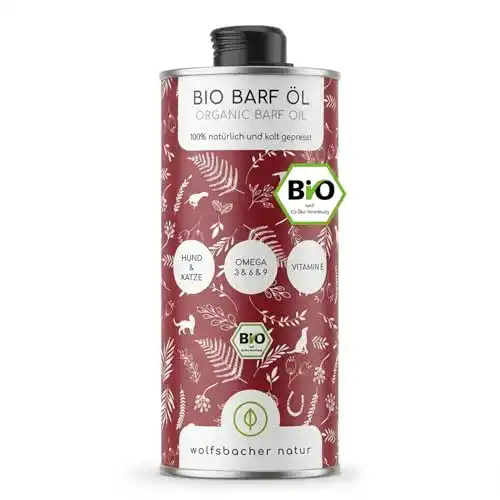 Barf-Öl Wolfsbacher Bio für Hunde und Katzen, 1 Liter