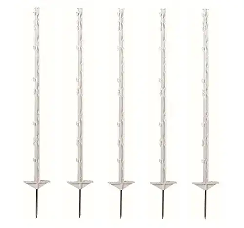 Weidezaunpfähle Growi, Kunststoff 105 cm weiß 60 Stück