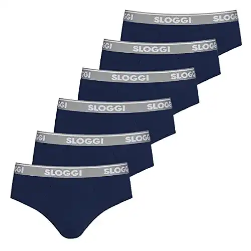 Herren-Slips Sloggi men Herren GO ABC Midi 6P Slip, Blue Black