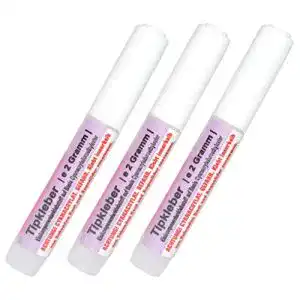 Nagelkleber NAILFUN 3 Stück Tipkleber, 2g, extra-strong