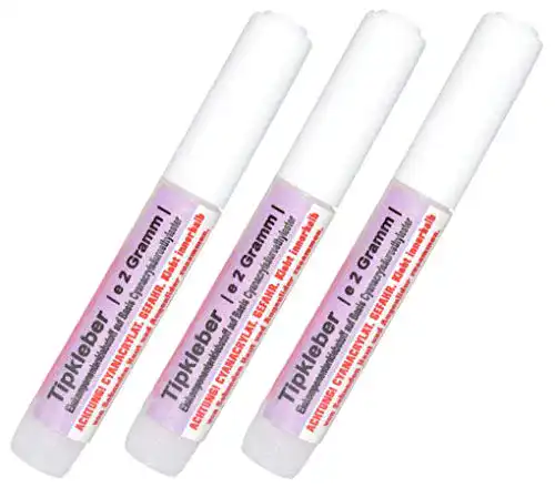 Nagelkleber NAILFUN 3 Stück Tipkleber, 2g, extra-strong