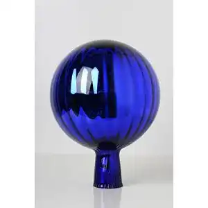 Rosenkugel Gardecor aus Glas handgemacht, Höhe 21cm, Blau