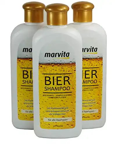Bier-Shampoo Marvita BIER SHAMPOO, mit Hopfen Extrakt, 3er
