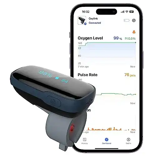 Pulsoximeter Bluetooth ViATOM Tragbarer Schlafmonitor Bluetooth