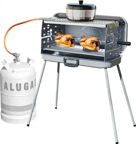 Gasgrill bis 150 Euro BERGER Klappbar mit rostfreier Kochplatte