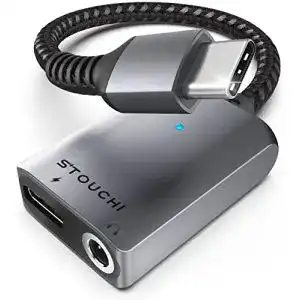 USB-C-Klinke-Adapter Stouchi USB C Kopfhörer Adapter u. Laden