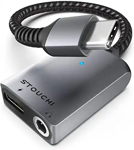 USB-C-Klinke-Adapter Stouchi USB C Kopfhörer Adapter u. Laden