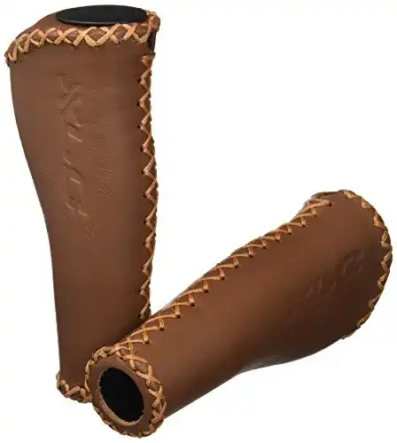 Fahrradgriffe-Leder XLC Griffe GR-S29, Echtleder, 135 mm