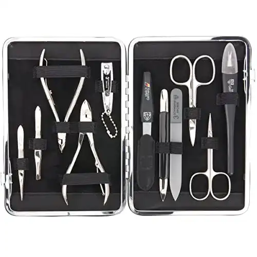 Nagelpflegeset Drei Schwerter Maniküreset ´Imola` Etui, 11-tlg.