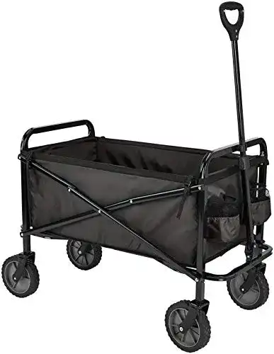 Angelwagen Amazon Basics Zusammenklappbarer Bollerwagen