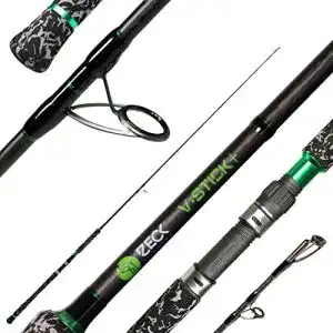 Wallerrute Zeck Fishing Zeck V-Stick+ 1,90m 250g , Welsrute, Angelrute zum Wallerangeln, Rute zum Vertikalangeln auf Waller, Vertikalrute