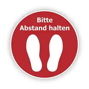 Fußabdruck-Aufkleber AufkleberDealer.de Bitte Abstand HALTEN