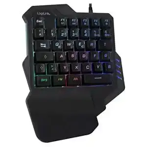 Einhand-Tastatur LogiLink Beleuchtete Einhand-Gaming Tastatur