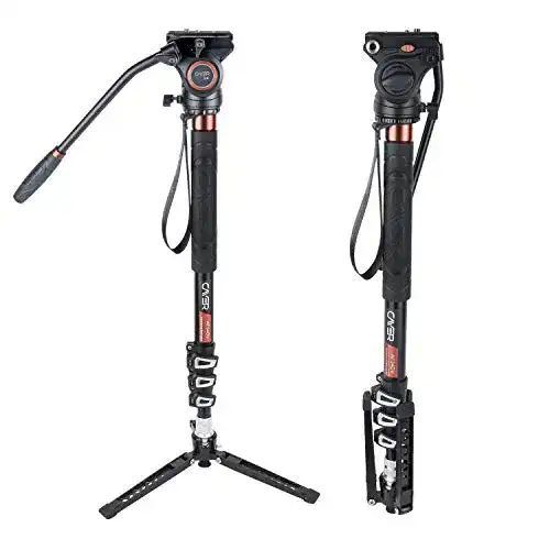 Einbeinstativ mit Standspinne Cayer AF34DVH4 71-Zoll-Einbein