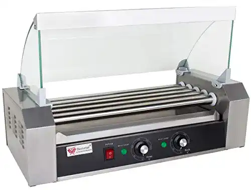 Hot Dog Maker Beeketal ‘BH5WG’ Profi, 5 rotierende Heizstäbe