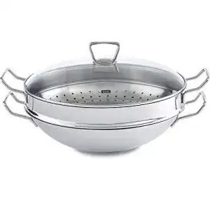 Fissler-Wok Fissler Nanjing / Edelstahl-Wok (Ø 36 cm)