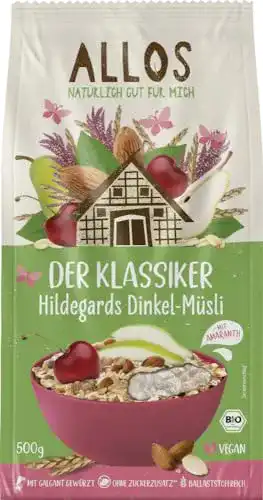 Die beste Allos-Müsli Allos Bio Hildegards Dinkel-Müsli 6 x 500 gr 2026 Test Bestseller Allos-Müsli Allos Bio Hildegards Dinkel-Müsli 6 x 500 gr