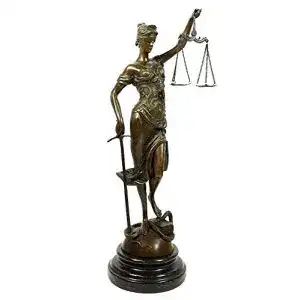Justitia-Statue zeitzone Bronze Skulptur Figur Justitia 41cm