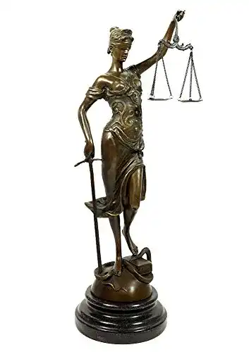 Justitia-Statue zeitzone Bronze Skulptur Figur Justitia 41cm