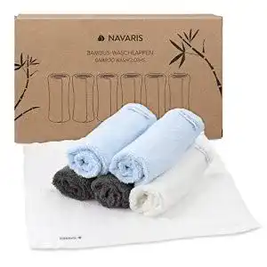 Waschlappen (Baby) Navaris Waschlappen Set 6-teilig, aus Bambus