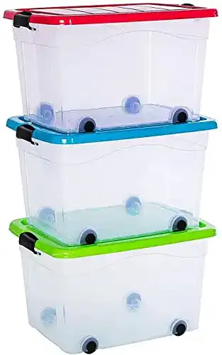 Stapelboxen astor24 PREMIUM 3er XXL Set Aufbewahrungsbox