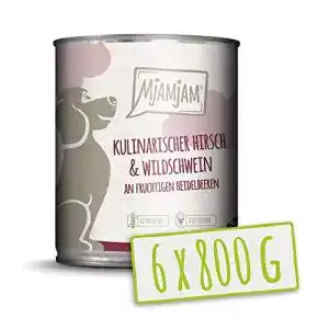 MjAMjAM-Hundefutter MjAMjAM Hirsch & Wildschwein, 6er Pack
