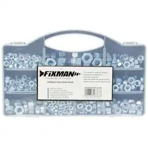 Muttern Fixman 771284 Sechskant-Sortiment 1000-tlg, Silver