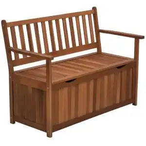 Gartenbank mit Stauraum Outsunny Gartenbank 2-Sitzer Holz