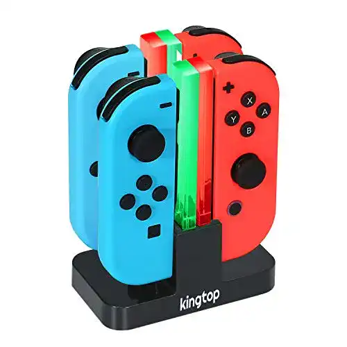 Nintendo-Switch-Controller-Ladestation KINGTOP 4 in 1 Ladegerät