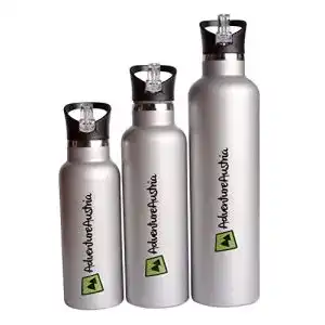Trinkflasche mit Strohhalm AdventureAustria Edelstahl Isoliert