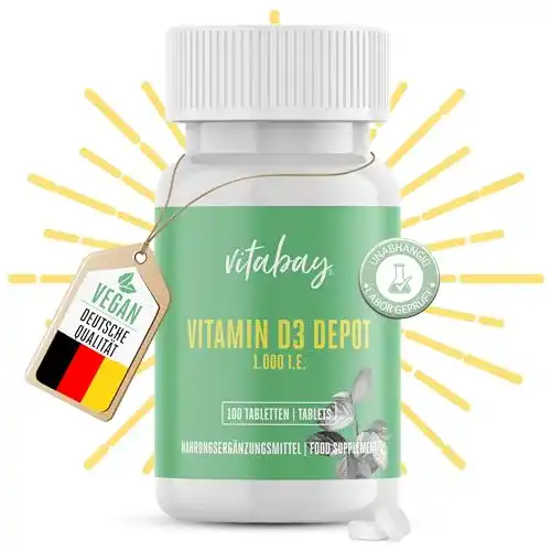 Die beste Vitamin-D-Präparate vitabay Vitamin D3 1000 I.E., 100 Tabletten 2026 Test Bestseller Vitamin-D-Präparate vitabay Vitamin D3 1000 I.E., 100 Tabletten
