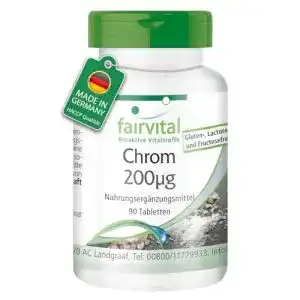 Chrom-Tabletten fairvital Chrompicolinat, 90 Tabletten