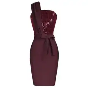 Abendkleid kurz GRACE KARIN Pailletten Patchwork Bodycon Kleid